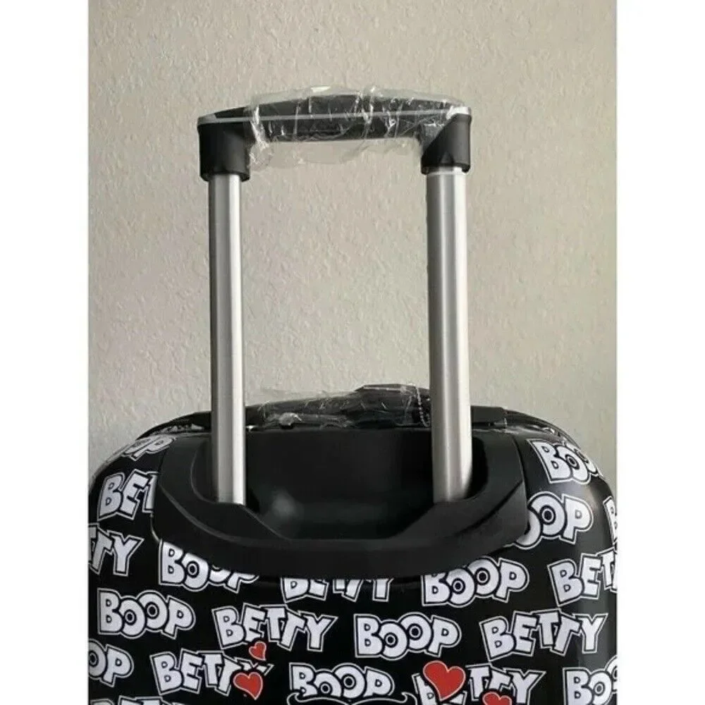NWT Gorgeous Betty Boop 25” Luggage Suitcase Black White Spinner Hard Shell Set